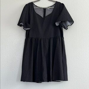 white birch Black Textured Short Sleeve Dress, NWOT